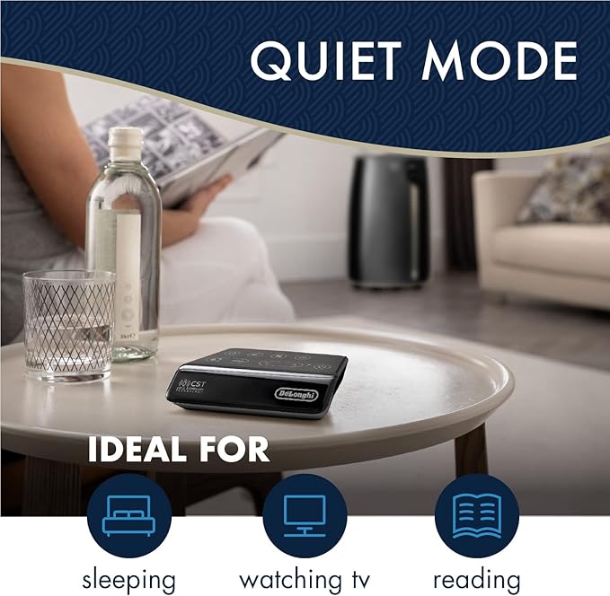 DeLonghi Black Portable Air Cooler 14,000 BTU with Remote Control